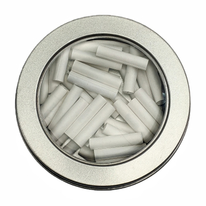 50pcs 80pcs 6MM Ceramic Activated Carbon Blank Paper Filter For Wooden Pipes In Tin Box