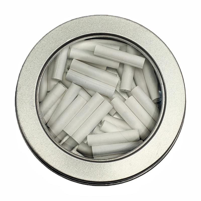 50pcs 80pcs 6MM Ceramic Activated Carbon Blank Paper Filter For Wooden Pipes In Tin Box