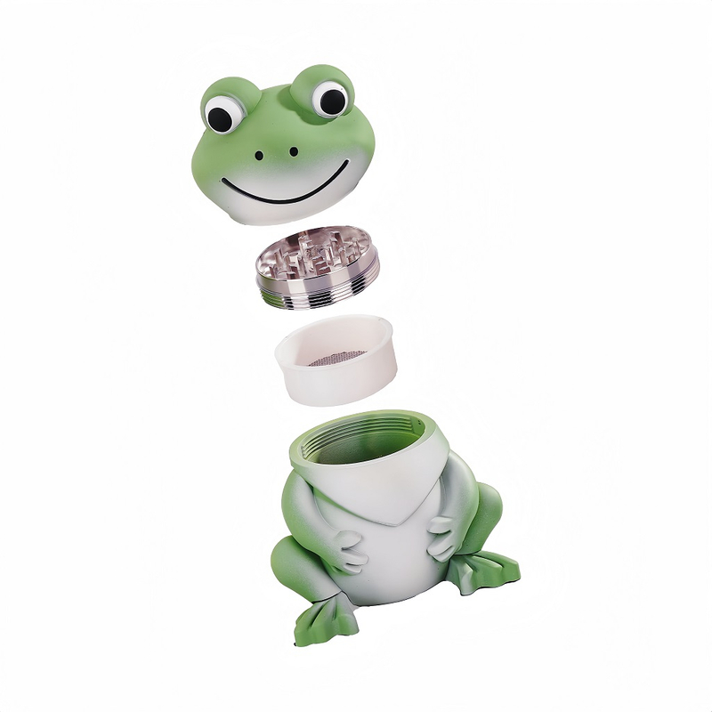 4 Pieces Colorful Frog Shaped Herb Grinder With Scraper Frog Spice Grinder Frog Weed Grinder