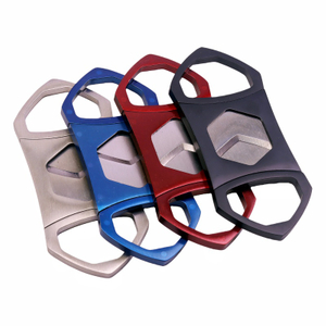 Durable 2 Blades Premium Stainless Steel Cigar Cutter Portable Cigar Cutter Luxury Cigar Cutter Guillotine Cigar Cutter for Travel