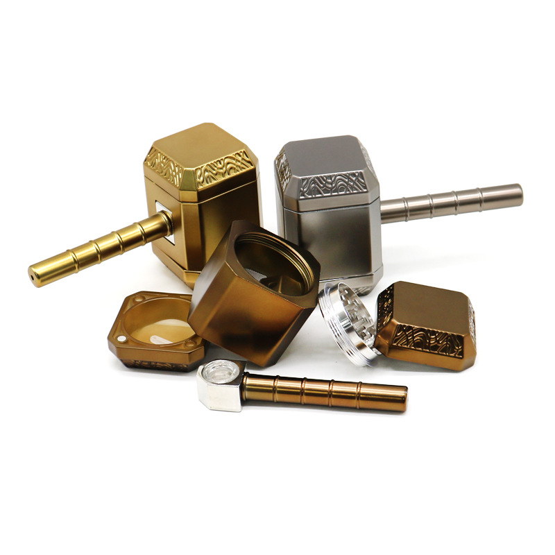 Magic Hammer Of The God Thor Shaped Herb Grinder Mjollnir Shaped Herb Grinder With Tobacco Pipe