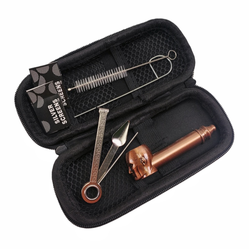 KT1010 7 Pieces Antique Copper Captain America Tobacco Pipe Kit For Smoking