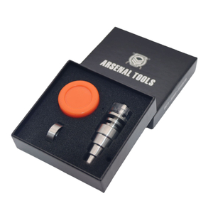 Dabber Tool Kit Classic Innovation 6 In 1 High Temperature Resistance Easily Thermal Conducting Healthy Universal Titanium Nail With Quartz Bowl