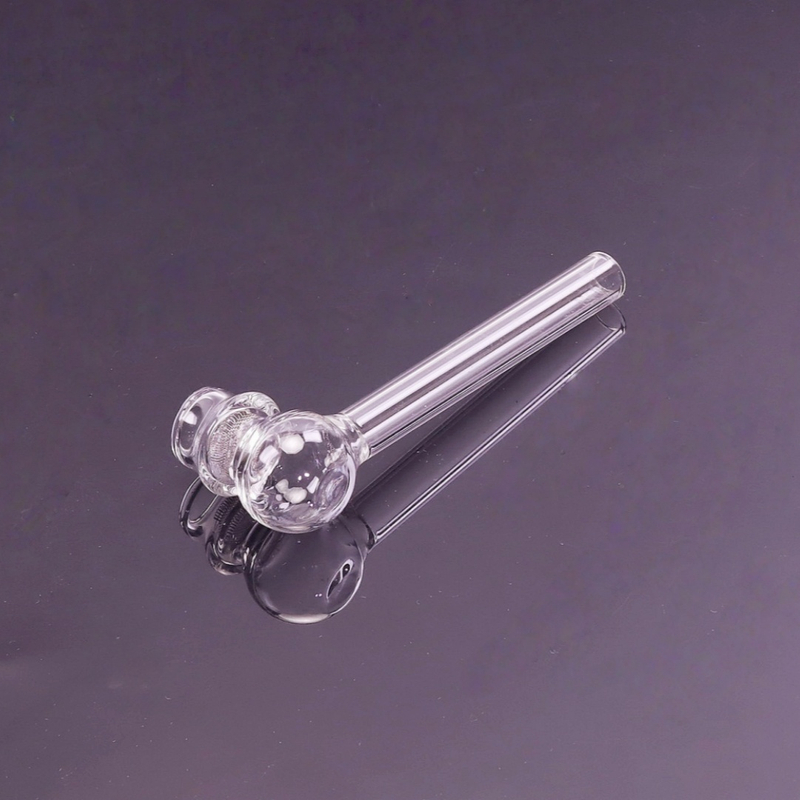 Premium Borosilicate Glass Pipe Dual-Use with Metal Mesh Screens Portable Clear Glass Pipe for Oil & Dry Herb Smoking Heat-Resistant Dual-Function Glass Pipe + Shatterproof Case For Smoking