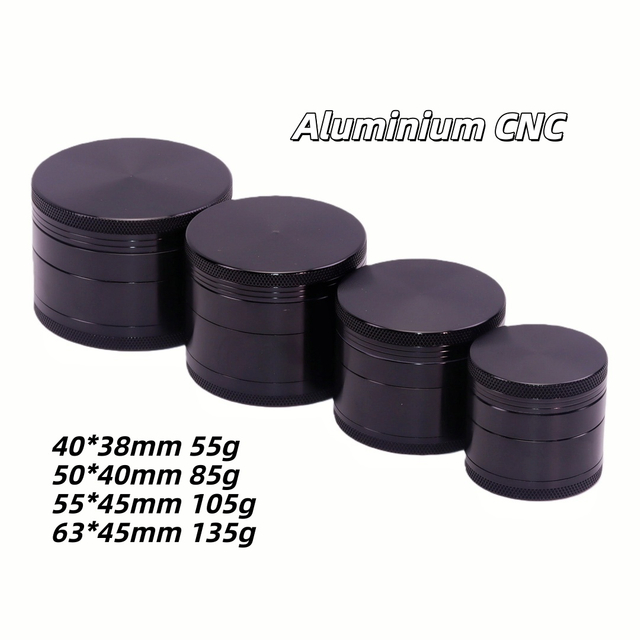 Durable 4-Layer Flat-Top Aluminum Alloy Herb Grinder for Home & Travel Includes Scraper and Cleaning Brush 4-Layer Aluminum Alloy Flat-Top Herb Grinder with Free Pollen Scraper and Cleaning Brush