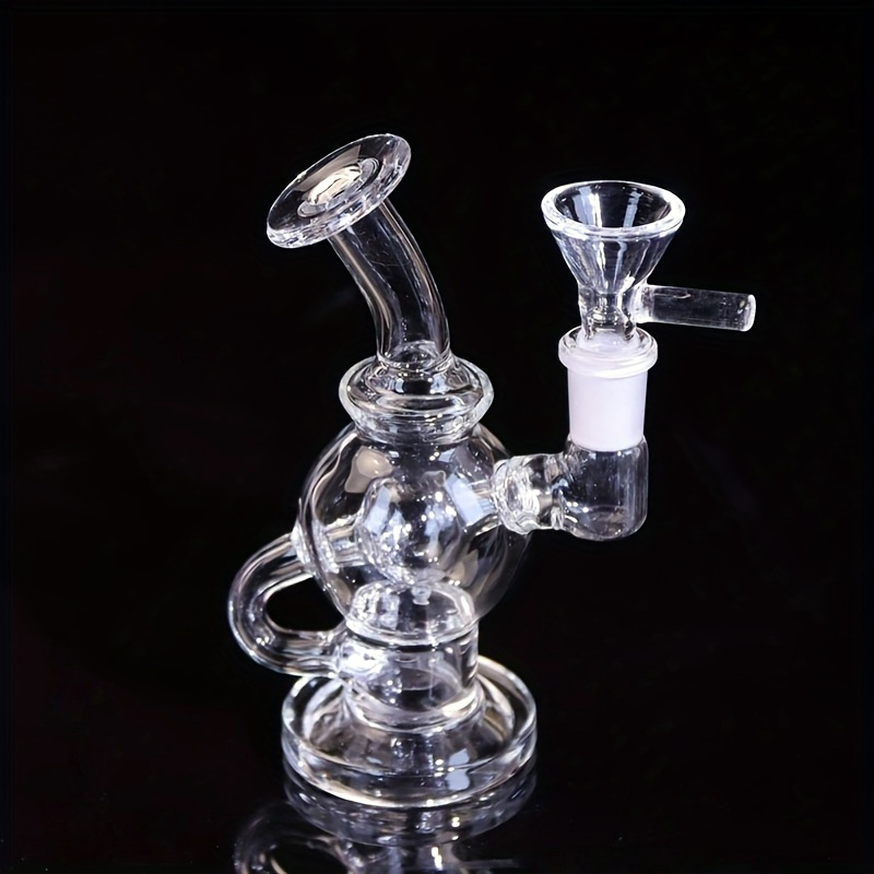 Hand Blown Mini Borosilicate Glass Dab Rig Recycle for Concentrates Recycle Dab Rig for Oil