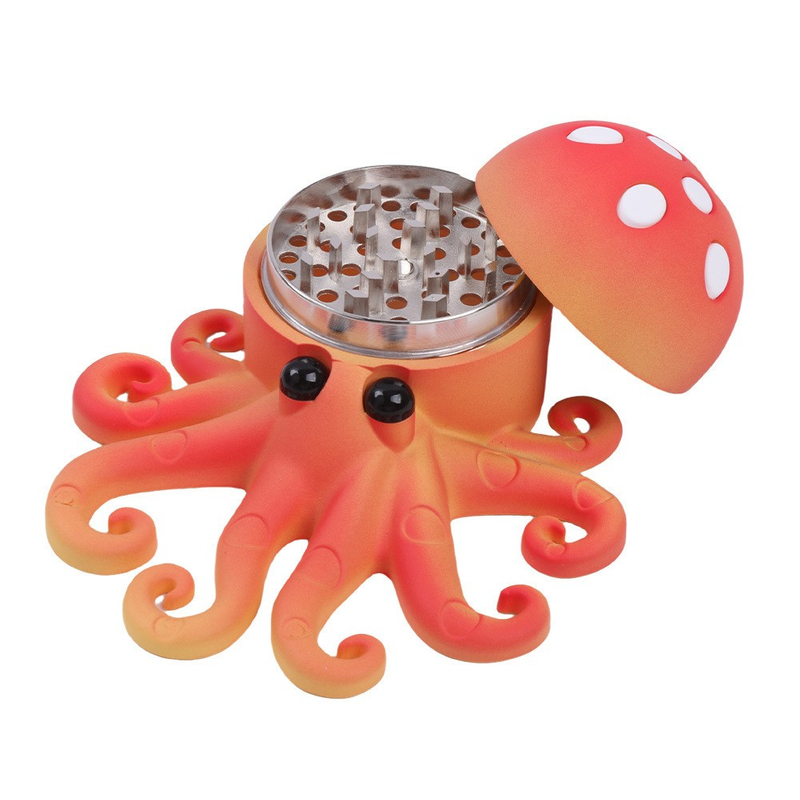 Good Selller 3 Parts Colorful Octopus Herb Grinder;3 Parts Colorful Octopus Weed Grinder;3 Parts Colorful Octopus Handmuller