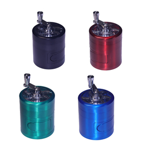 4 Color Available 4 Parts Zinc Herb Griner With Big Chamber and Dipenser Zinc Dispenser Grinder Handle Grinder With Dispenser