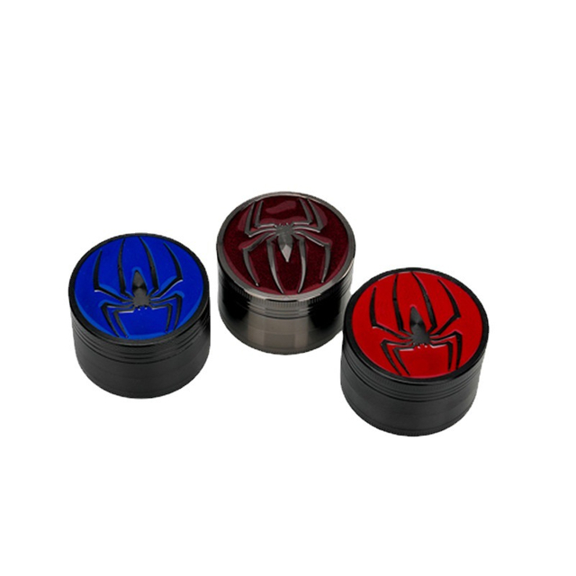 2.05 Inches 4 Parts Touch Up Embossing Spider Zinc CNC Smoiking Herb Grinder