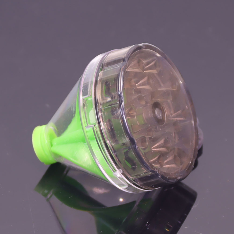 4 Parts Plastic Cone Shaped Dispenser Herb Grinder 