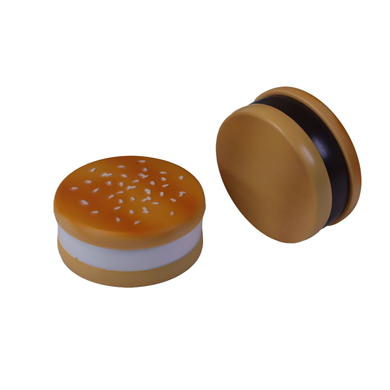 3 Parts Hamburger Shaped Zinc Alloy Herb Grinders