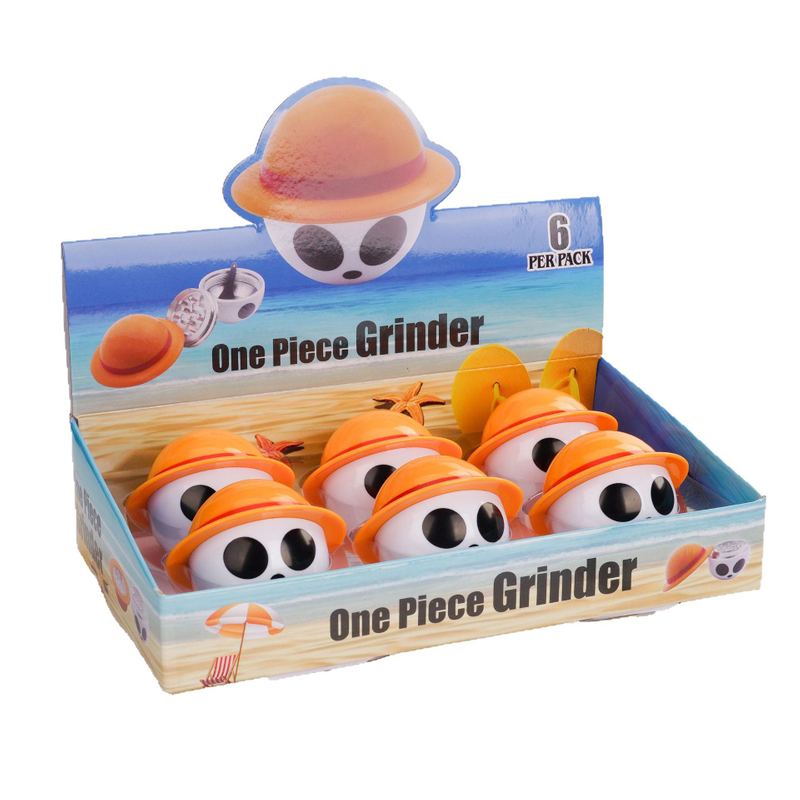 Creative Cartoon Design Grinder 3 Parts Tobacco Grinder Accessories Herb Metal Grinder with Plastic Cap