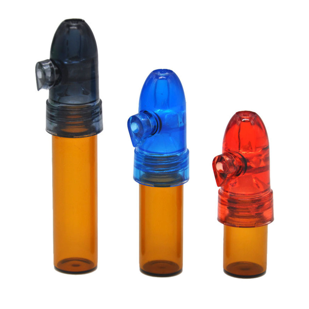 5 Pack Mini Portable Glass Bottle Pill Case for Travel With Bullet Head Shaped Bottle Dispenser Spice Organizer Spice Case Spice Box