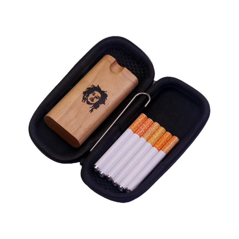 Pattern Weed Wooden Dugout One Hitter Smoking Pipe Kit Rosewood Pot Dugout One Hitter Box Bat Smoking Pipe Kit