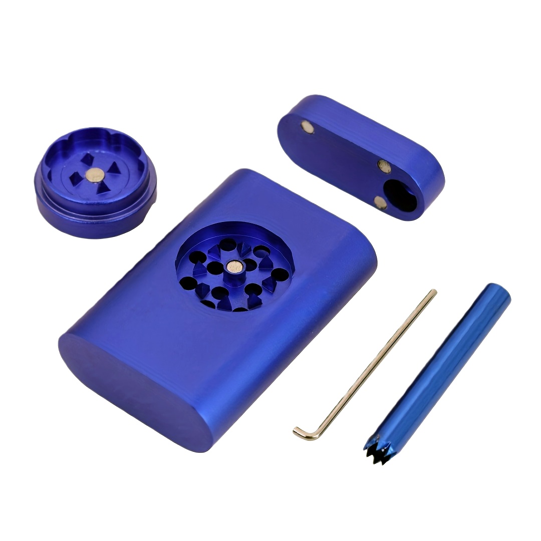 4 in 1 CNC Aluminum Herb Grinder Dugout One-hitter Set With Poker for Smoking Aluminum One Hitter Dugout Set For Smoking Weed