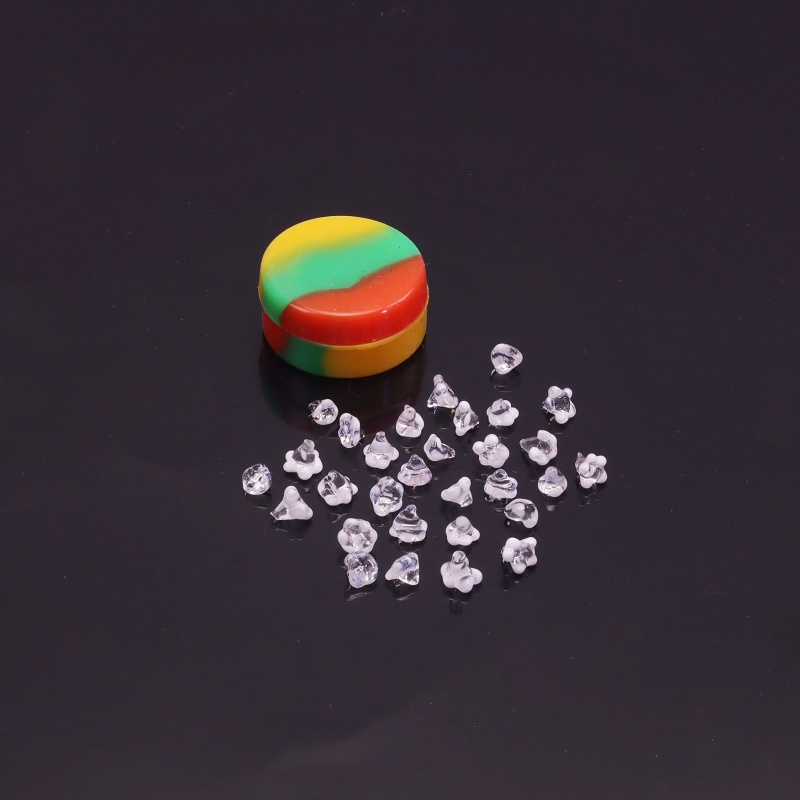 30pcs Pack Glass Flower Filter For Pipe Daisy Glass Pipe Filter Glass Screen Pipe Filter Bowls Glass Pipe Filter With Rasta Silicone Jar