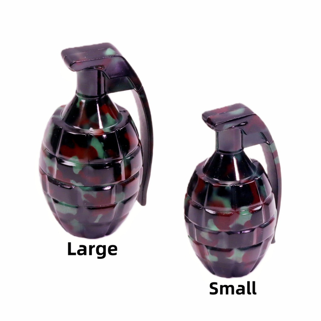 Zinc Alloy Camouflage Hand Grenade Herb Grinder Portable Camo Grenade Shape Spice Grinder for Outdoor Use Tactical Style Hand Grenade Grinder for Herb Grinding Durable Zinc Alloy Grenade Grinder 