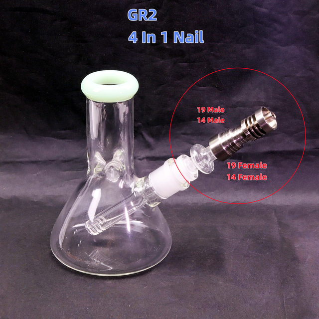 Dab Nail Titanium 4 in 1 Multi-use Titanium Nail for Smoking Durable Titanium Dab Nail 4-in-1 Titanium Nail Kit Multi-function Titanium Dab Nail