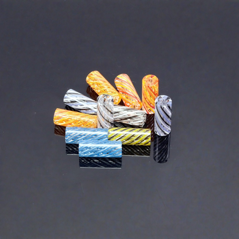 12mm 7 Holes Clear Glass Vortex Tips For Rolling Paper 12mm Spiral Vortex Clear Filters 8 Count Perc Tips Glass Tips 12mm Spiral Vortex Filters 