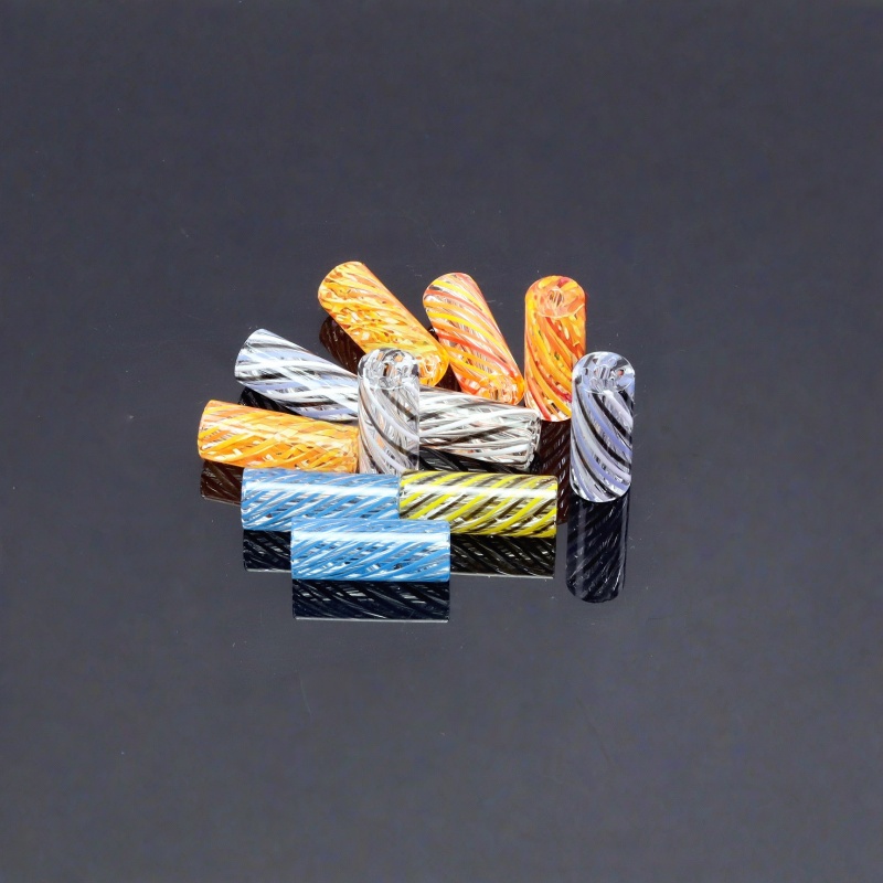 12mm 7 Holes Clear Glass Vortex Tips For Rolling Paper 12mm Spiral Vortex Clear Filters 8 Count Perc Tips Glass Tips 12mm Spiral Vortex Filters 