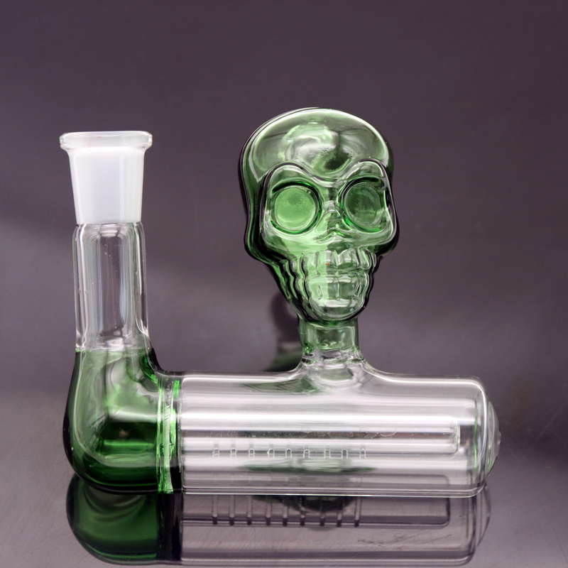 14mm Joint Skull Shape Borosilicate Glass Ash Catcher Filter 14mm Water Pipe Filter Attachment