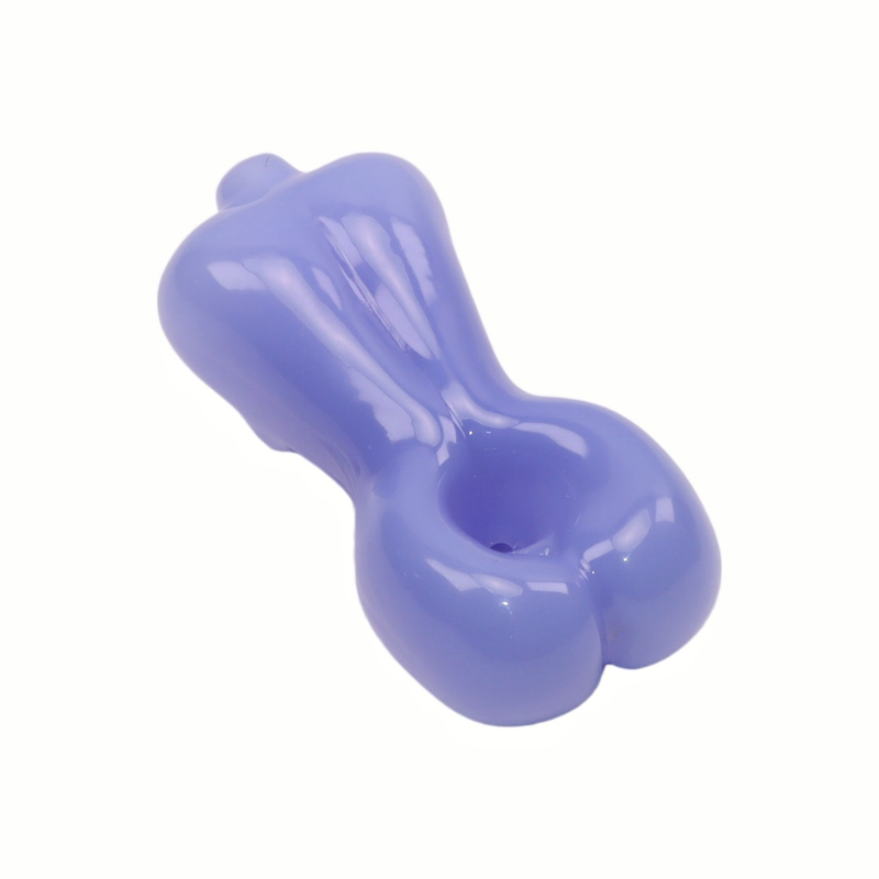 1 Pack of 3 Piece Sexy Body Hand-made Funny Glass Spoon Pipes with Brush Cleaner Storage Container Jar