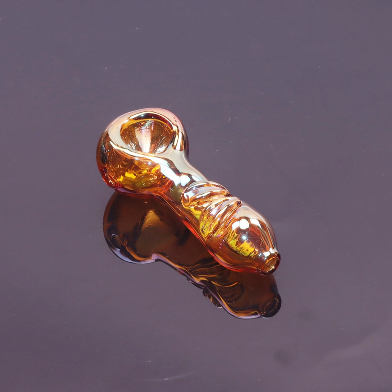 1 Pack of 4 Piece Lip Shape Glass Hand Pipe Set Iridescent Smoking Kit Portable Pipe Set with Case Cleaner Complete Tobacco Accessory Set Glow Pipe