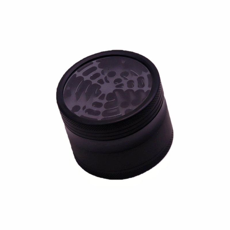3-chamber Windmill Design 2.5 Inch 4-layer Transparent Clear Lid Aluminum Alloy Herb Grinder for Cannabis