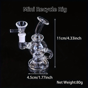 Hand Blown Mini Borosilicate Glass Dab Rig Recycle for Concentrates Recycle Dab Rig for Oil