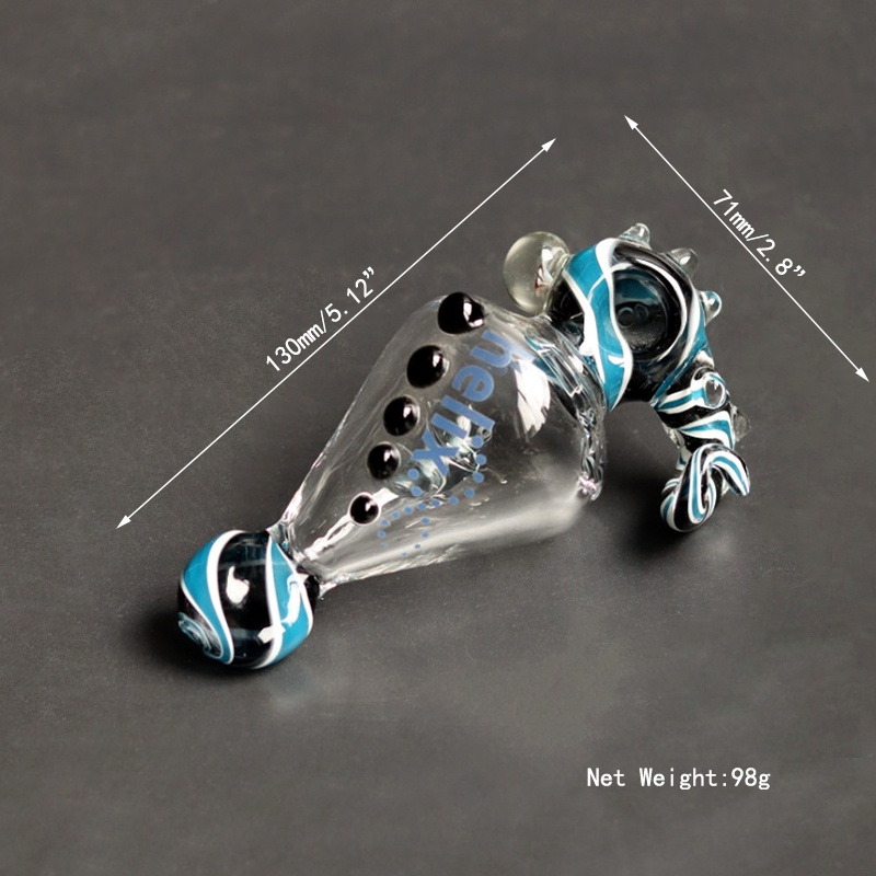 Spiral Helix Glass Pipe Cooling Smoke Helix Glass Pipe Twist Design Glass Helix Pipe Glass Helix Pipe with Smooth Airflow