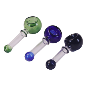 Outdoor Portable Multi-hole Glass Hand Pipe For Smoking Travel Multi-hole Handheld Glass Pipe for Weed With Drop-proof and Pressure-resistant Box
