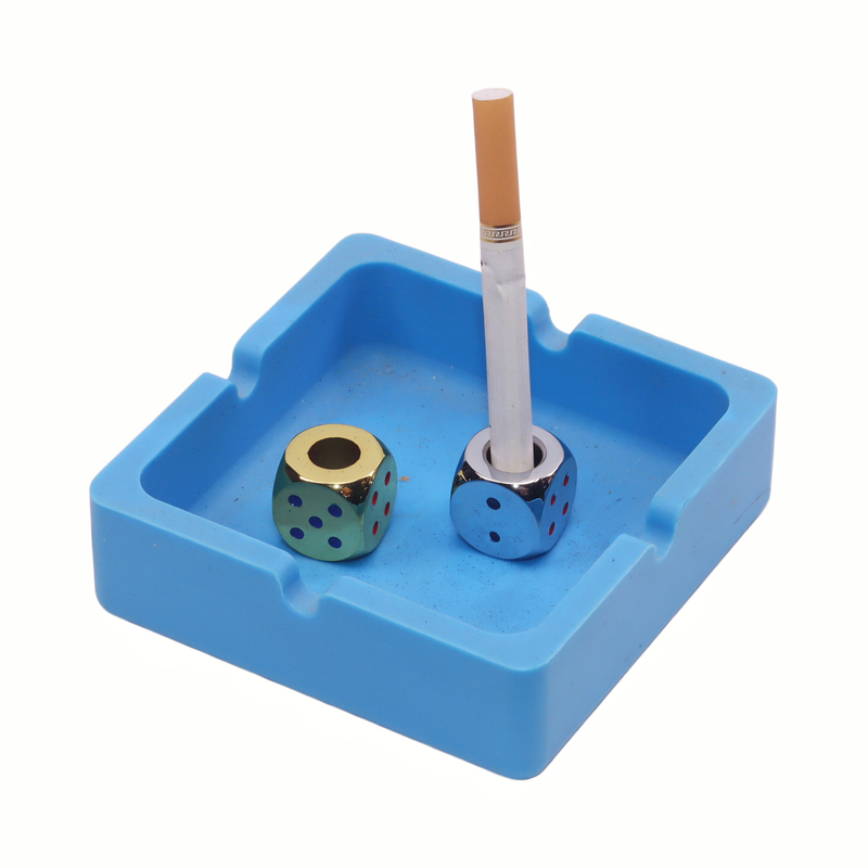 Dice Shaped Cigarette Snuffer Bar Ashtray Accessory Instant Dice Snuffer Reusable Metal Extinguisher for Cigarettes