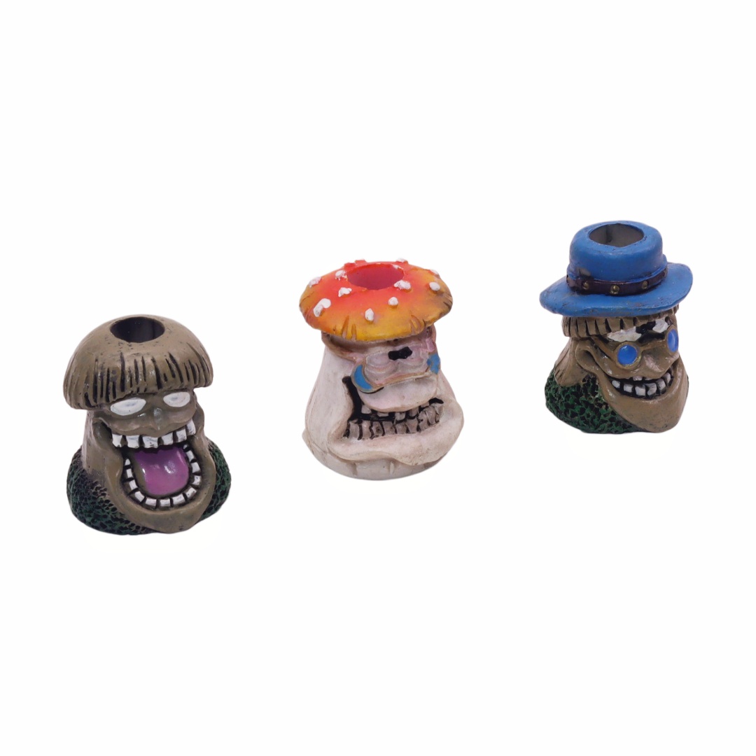 Resin Hand Painted Novelty Funny Mushroom Cigarette Snuffer Cartoon Character Cigarette Extinguisher Home Weird Resin Smoking Accessories