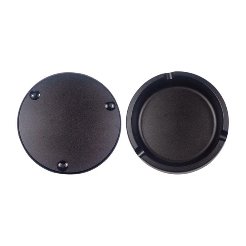 4 Inches Portable Durable Premium Anodized CNC Machined Aluminum Metal Cigarette Ashtray with 3 Cigarette Slots for Home Office Bar Use