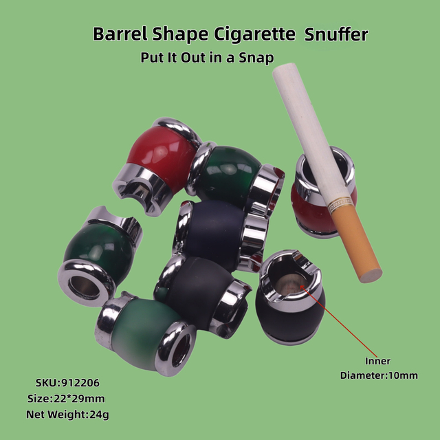 2 Pack Barrel Shape Metal Cigarette Snuffer Extinguisher