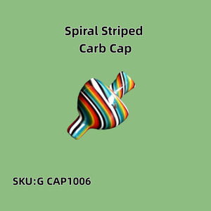 Hand Blown Colorful Wig Wag Dabber Tool for Water pipes & Rigs Spiral Striped Glass Carb Cap
