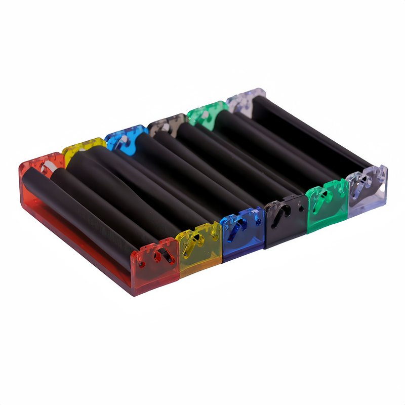 6-Pack Portable Manual Multicolor Plastic Cigarette Rolling Machines Tobacco Rollers
