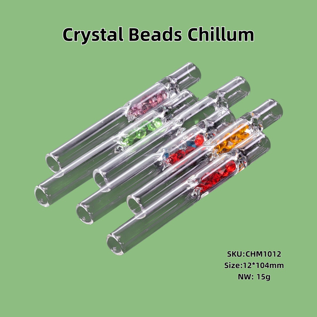 Glass One Hitter with Sparkling Gem Stones Portable Hand Pipe with Diamond Crystal Decoration OG Chillum