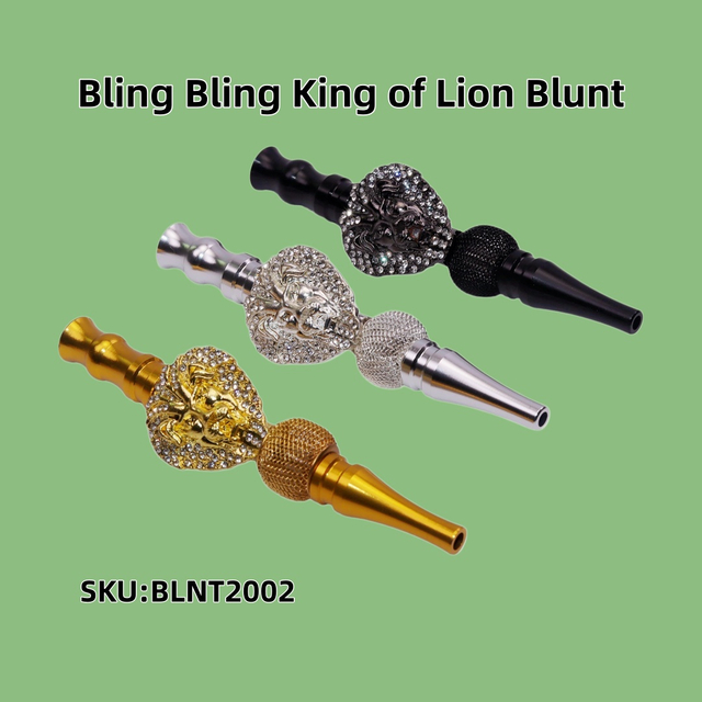 Luxury Hookah Mouthpiece Diamond Lion Head Hookah Tip Bling Hookah Accessories Reusable Metal Hookah Tips Premium Shisha Mouth Tips Lion Design Shisha Accessory Hookah Gifts for Men.