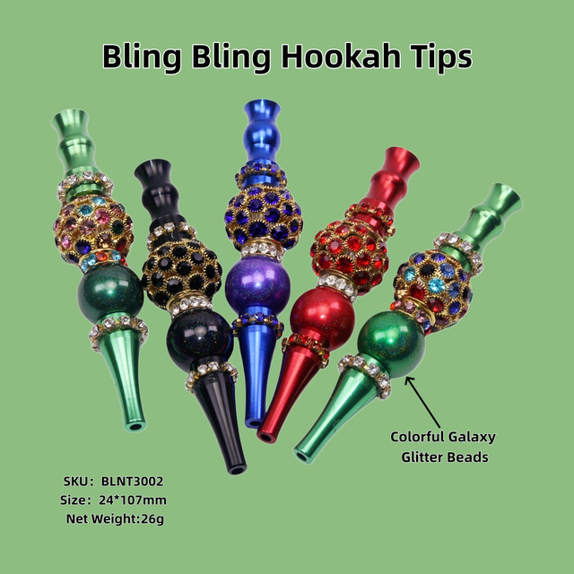 Luxury Rhinestone Hookah Tips Glitter Ball Metal Mouthpiece Decorative Shisha Nargila Hose Nozzle Hookah Tips Hookah Mouthpiece Shisha Accessories Nargila Hose Tip