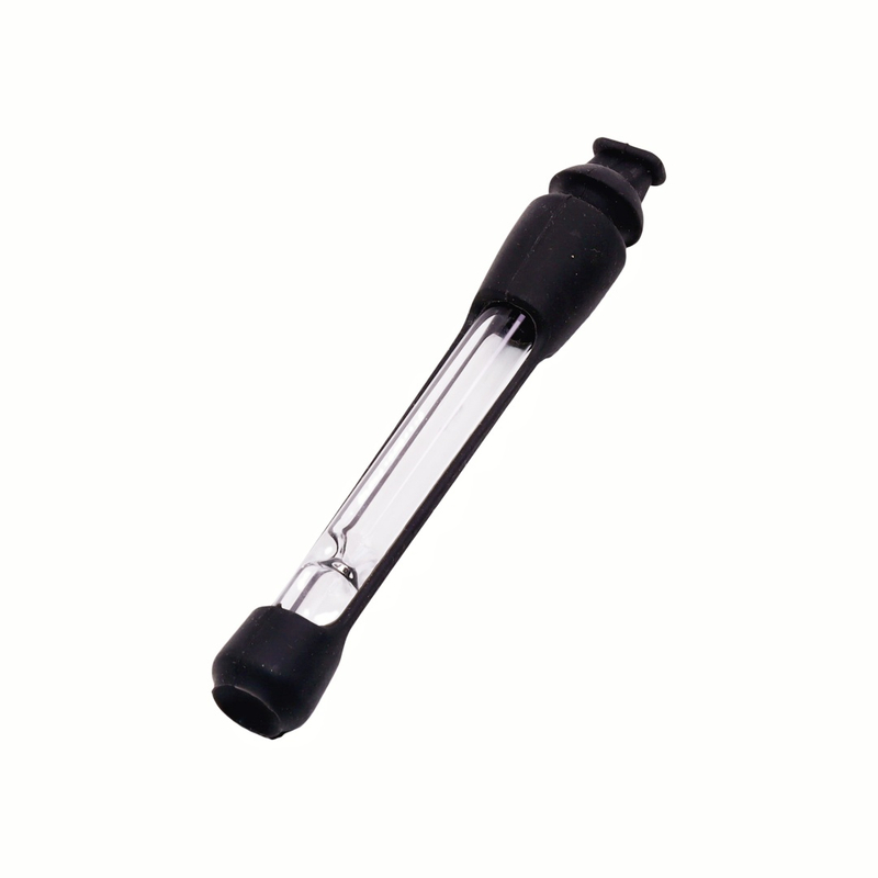 1 Pack of 5 Pieces One Hitter Bat with Silicone Cover Silicone Covered Glass One Hitter Bat Portable Smoking Taster Pipe with Silicone Protector Glass Chillum