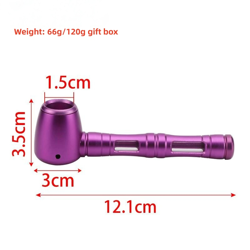 Durable Portable Aluminum Metal Detachable Tobacco Pipe With 2 Booklets Pipe Screen & Rod for Smoking