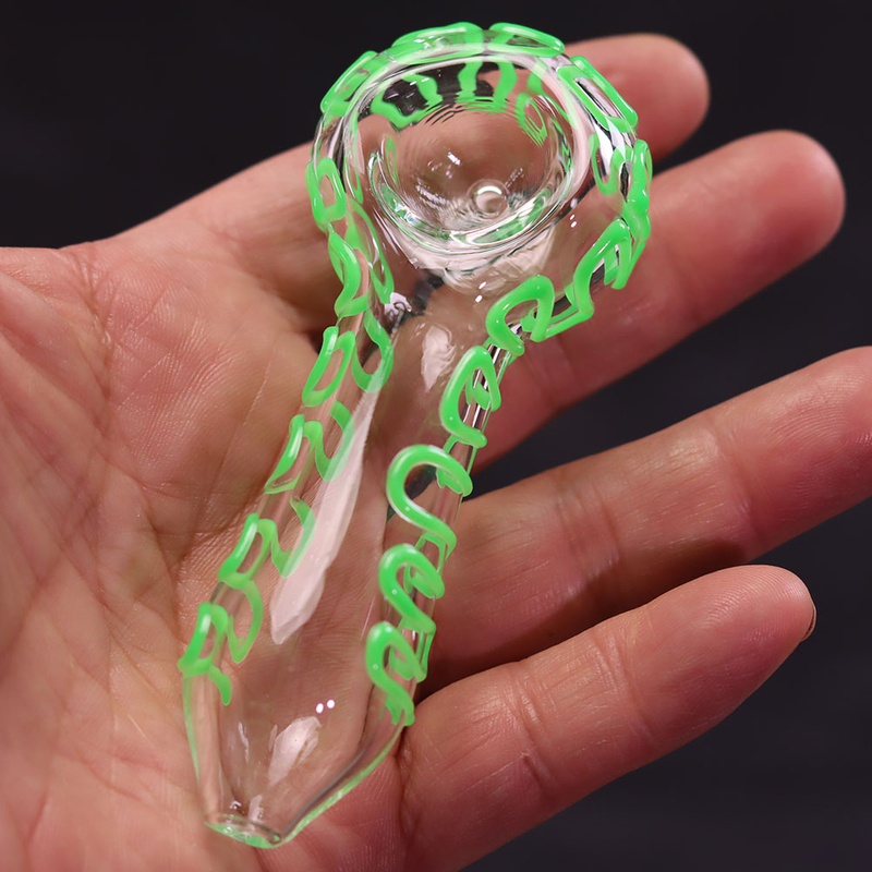 4 Inch Handheld Glass Hand Pipe with Vibrant Fruit Color Twisted Design Compact Portable Colorful Glass Pipe Trendy Aesthetic Style Highly Sought After by American Young Adults