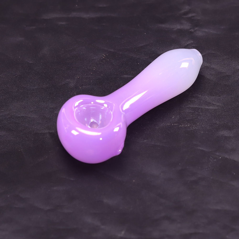 4 Inch Handheld Glass Hand Pipe with Gradient Glitter Ombre Design