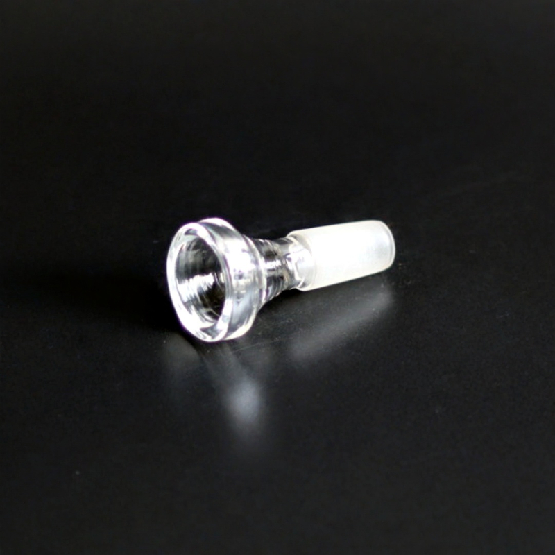 Water Pipe Replacement Part 14mm Male Hand Blown Clear Straight Herb Slide Clear Glass Bong Bowl for Water Pipes Durable Smoking Tool