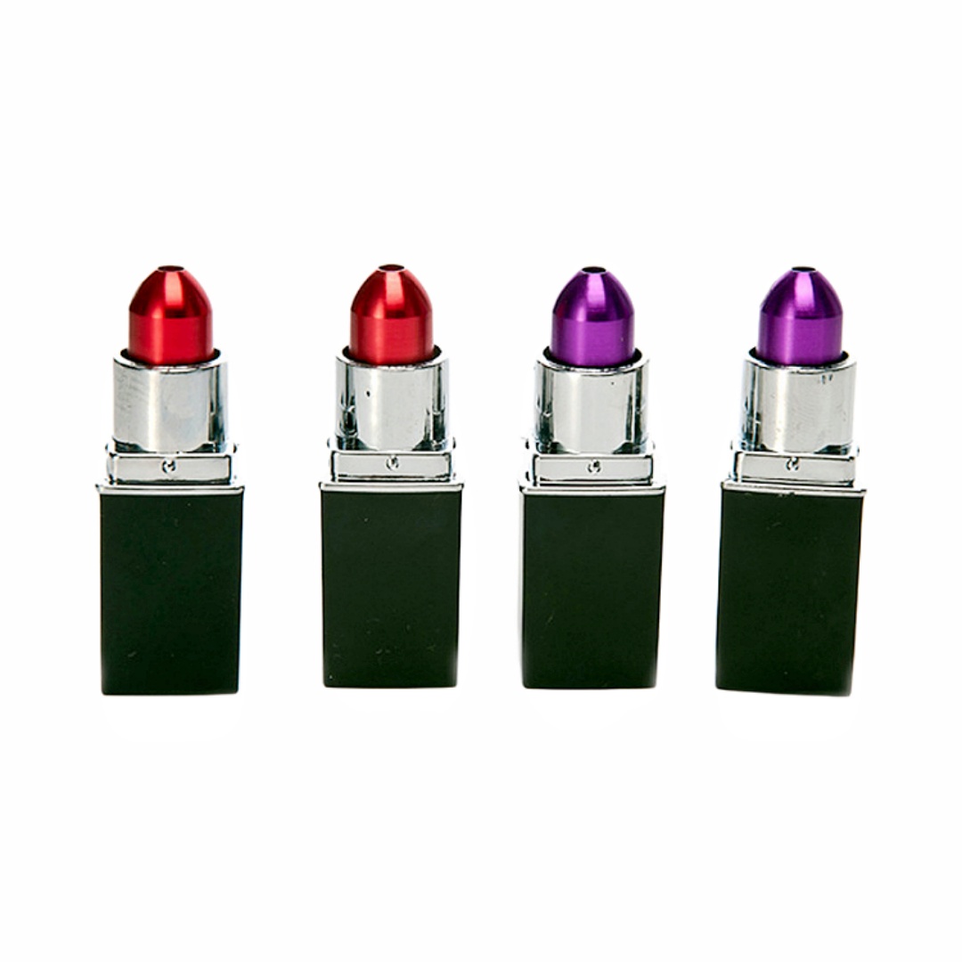 Lipstick Shaped Metal Smoking Pipe Novelty Discreet Tobacco Hand Pipe Unique Mechanic Themed Gift for Smokers