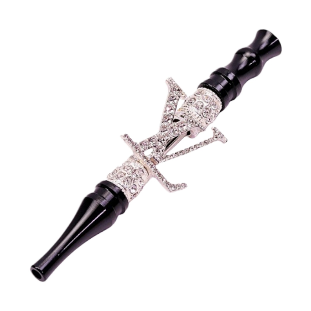 LV Decorative Hookah Mouthpiece LOUIS VUITTON Metal Hookah Tip with Crystals Ornate Hookah Mouthpiece Fashion Hookah Accessories