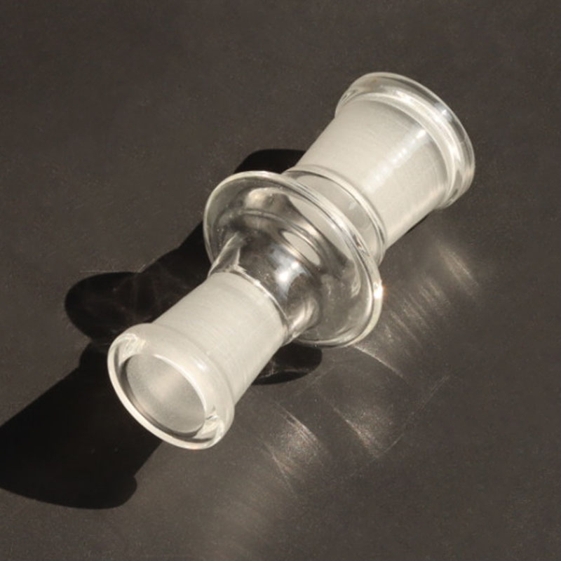Heat Resistant Frosted Female to Male Standard Borosilicate Glass Connector Reducer Converter for Bongs and Pipes and Rigs with Travel Plastic Box