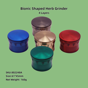 63mm 4 Parts Rainbow Durable Portable Size Spice Metal Grinder For Travel Kichen