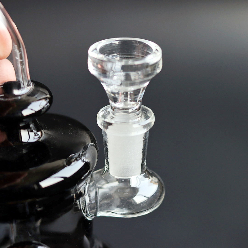 Water Pipe Replacement Part 14mm Male Hand Blown Clear Straight Herb Slide Clear Glass Bong Bowl for Water Pipes Durable Smoking Tool